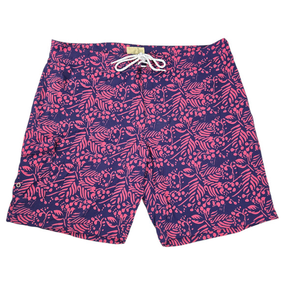 J Crew Men 38 Swim Eco Board Shorts Summer Beach Swim Pool Preppy Classic Vines - Picture 1 of 9